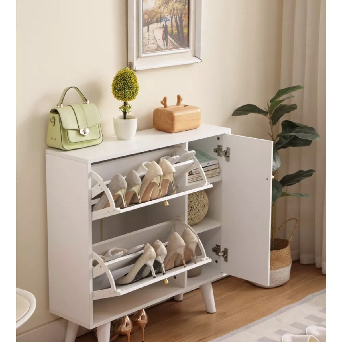 HOMER DESIGN - Zapatero Organizador Estante Hall Tejido 80 Altox80x24cm.