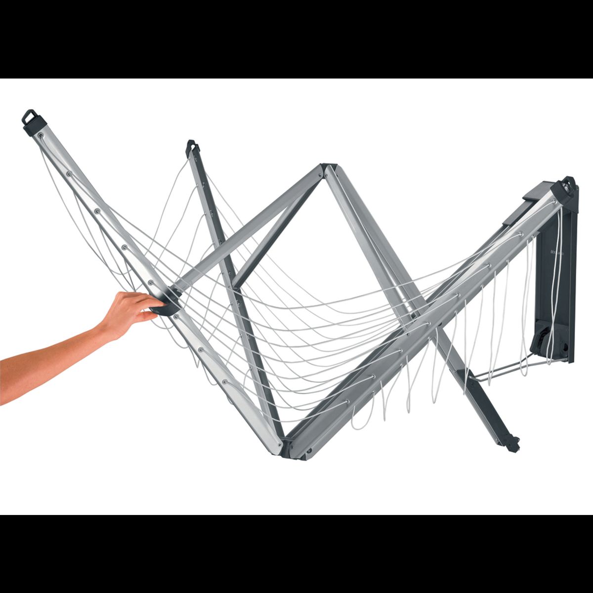 BRABANTIA - Tendedero Wallfix 24 Mt con funda protectora Metallic Grey BRABANTIA