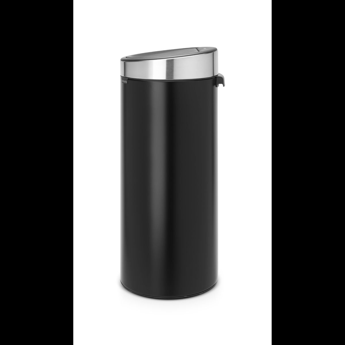 BRABANTIA - Basurero Touch New con tapa Gris 30 Lt Matt Black - Negro