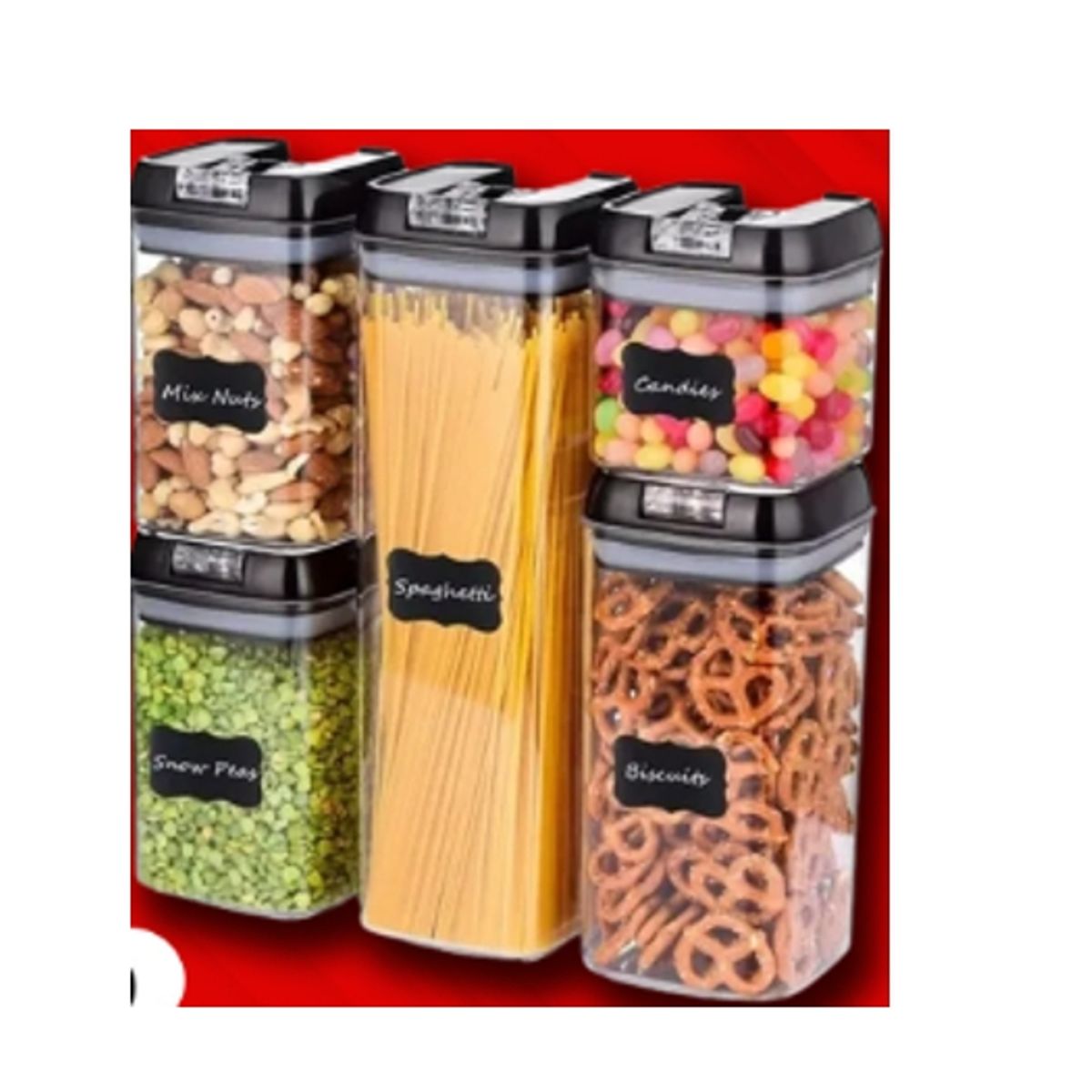 GENERICO - Contendedor de Alimentos 5 piezas Cocina