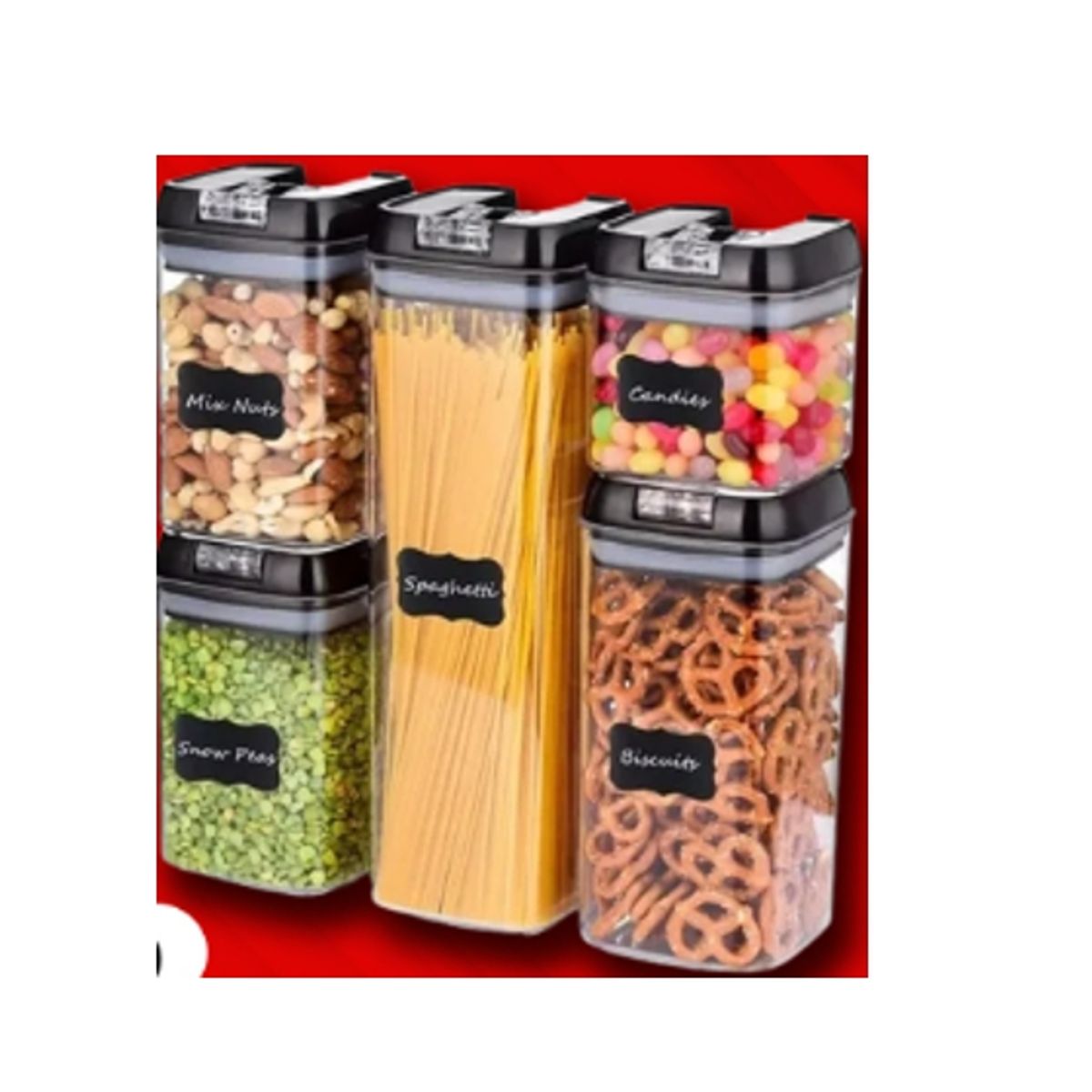 GENERICO - Contendedor de Alimentos 5 piezas Cocina