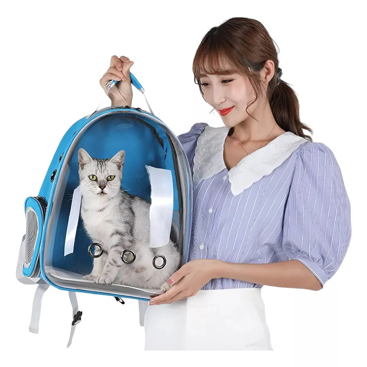 GENERICO - Mochila Gato Transportes Transparente Mascotas Gatos Bolso