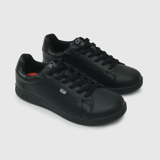 COLLOKY - Zapato Urbano Escolar Negro Resistente con Detalles Reflectantes