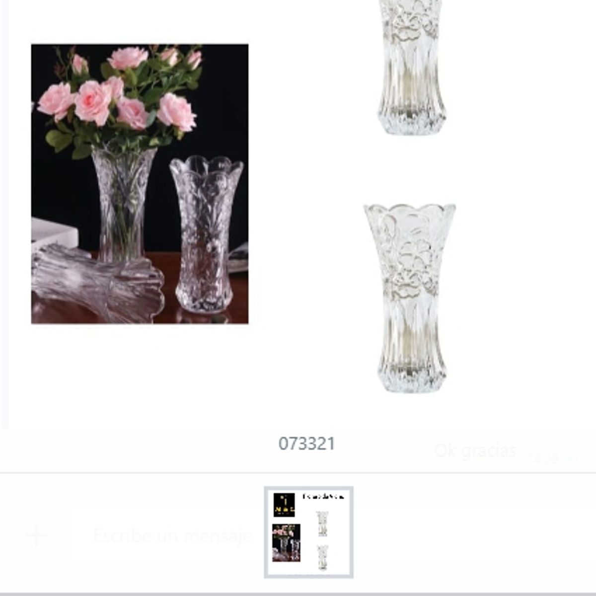 GENERICO - Florero De Vidrio Para Flores