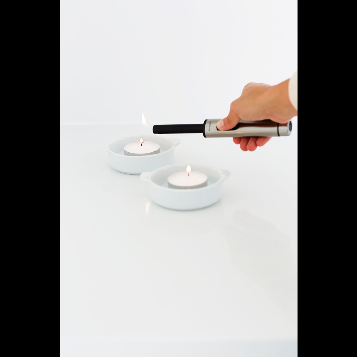 BRABANTIA - Encendedor de llama Profile Matt Steel / Black BRABANTIA