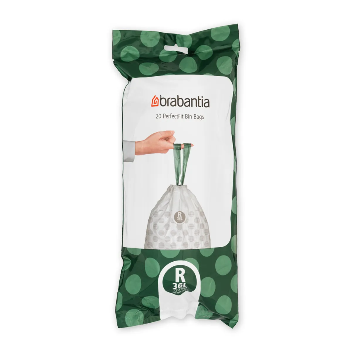 BRABANTIA - Bolsas de basura PerfectFit R 36 Lt - Blanco