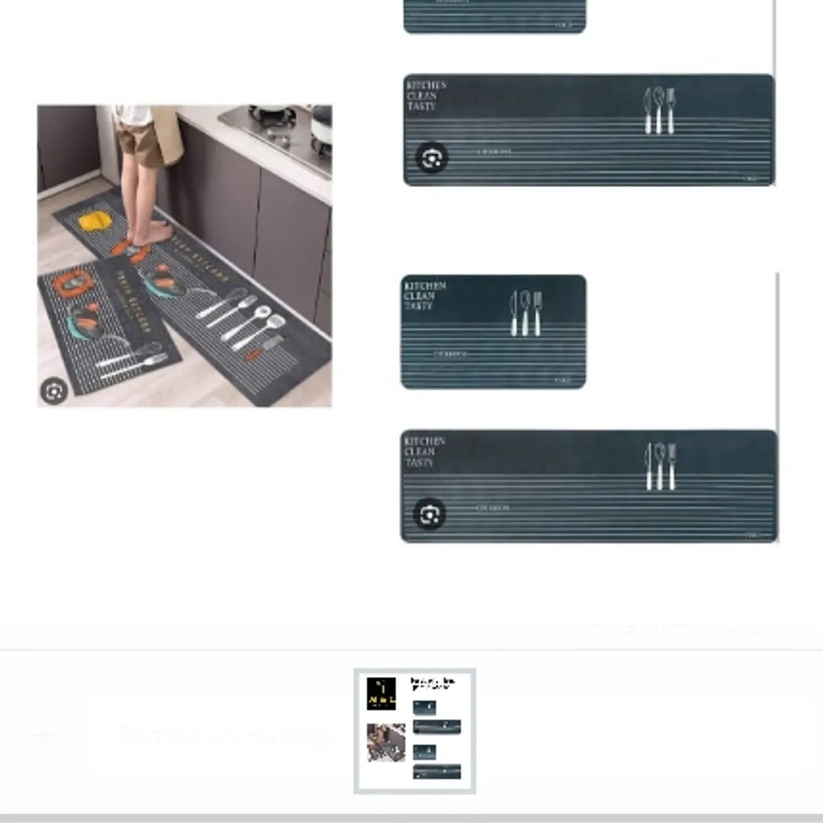 GENERICO - Set De Alfombras Para La Cocina