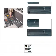 GENERICO - Set De Alfombras Para La Cocina