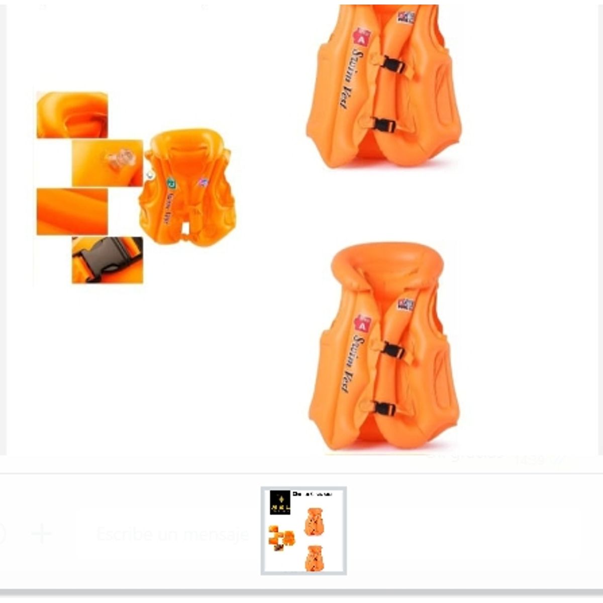 GENERICO - Chaleco Salvavidas Seguridad Cinturon