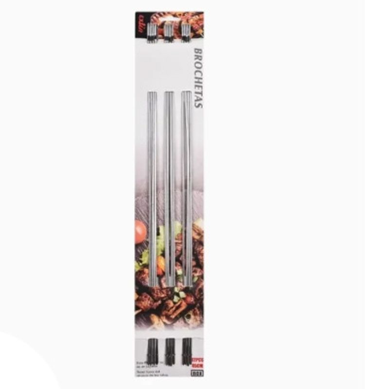 GENERICO - Brochetas 12 Pcs  BBQ PARRILLA 35cm