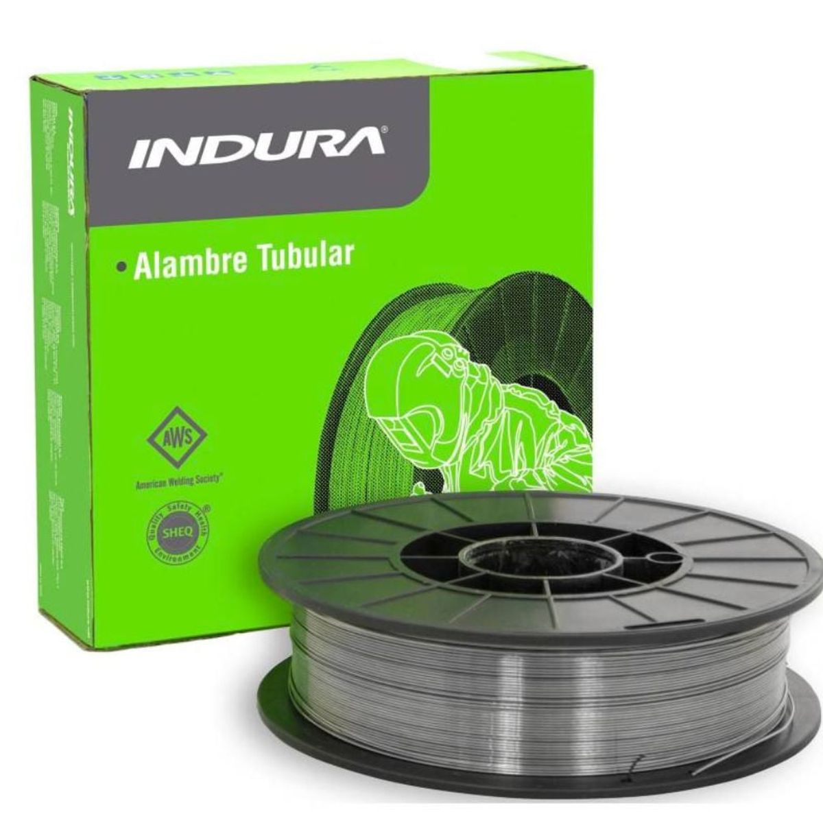 INDURA - Alambre tubular flux core 5Kg 0.8mm E71T-GS Indura