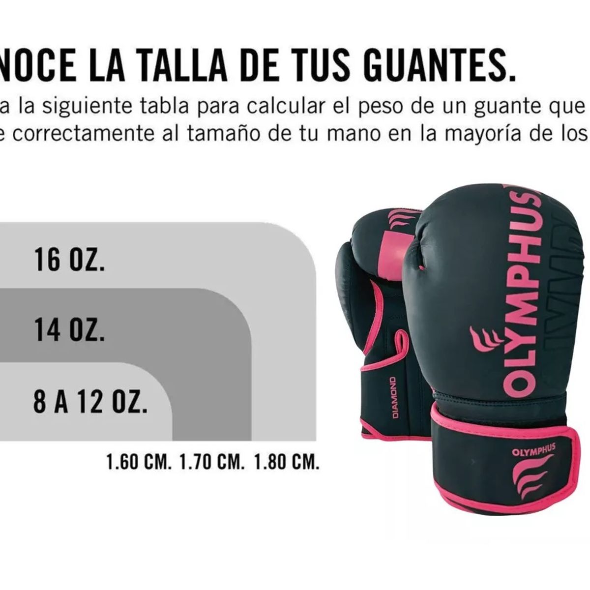 OLYMPUS - Guantes Boxeo Olymphus Diamond Entrenamiento Alto Rendimient