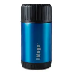 MEGA - Termo Comida Acero 0,75 Litros Azul Magnum Steel