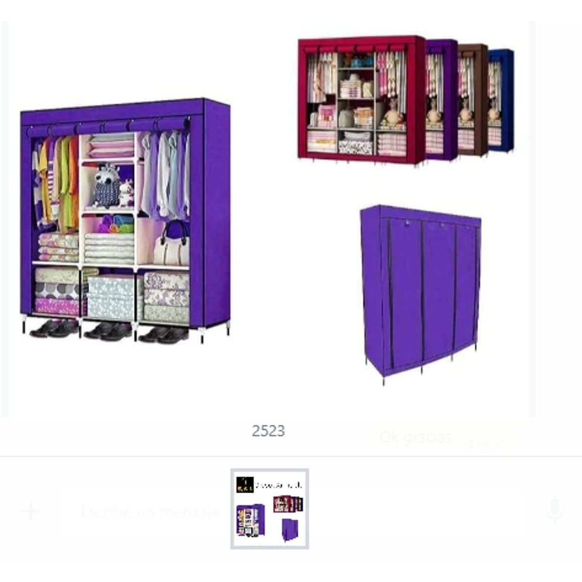 GENERICO - Armario Closet Ropero Armable Grande