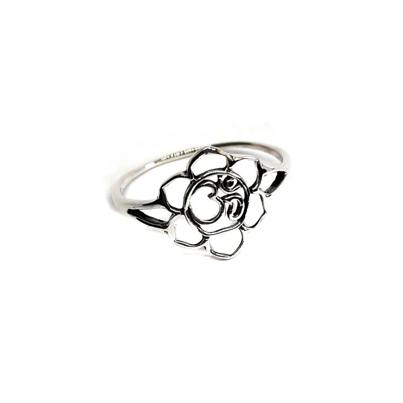 ANDREA COGGIOLA JOYAS - Anillo Flor De Loto Ohm Plata Fina 925