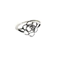 ANDREA COGGIOLA JOYAS - Anillo Flor De Loto Ohm Plata Fina 925