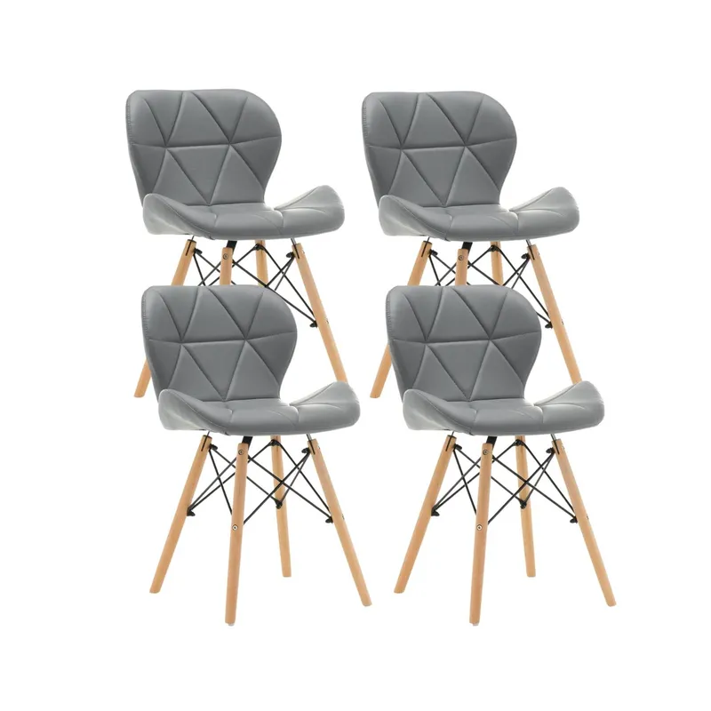 GENERICO - Pack 4 Sillas Radar Eames Grises
