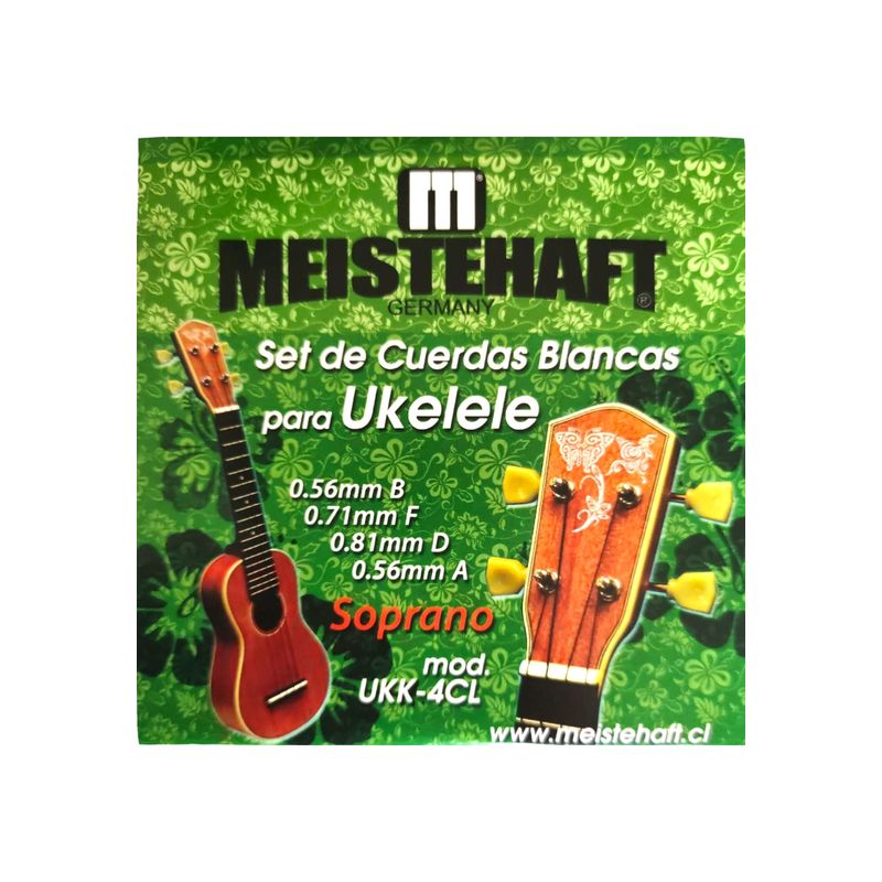 MEISTEHAFT - Set de Cuerdas para Ukelele Soprano Meistehaft UKK-4CL