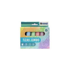HAND - Tizas Pizarra Jumbo 6 unidades Con 6 Colores - SC