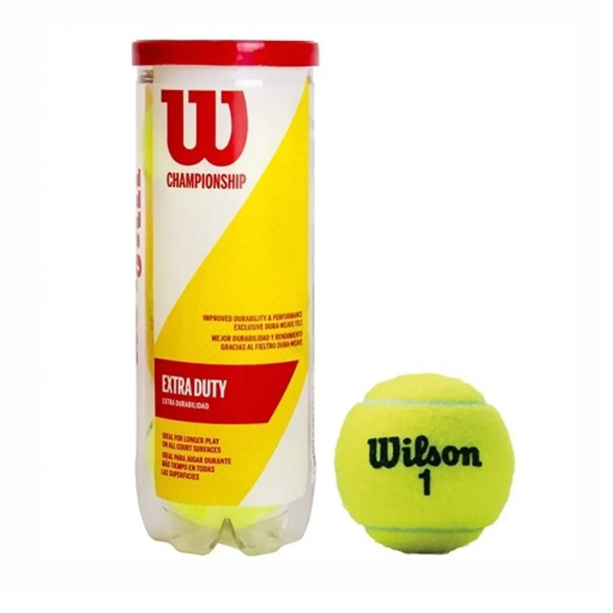 WILSON - Tarro de Pelotas de Tenis Wilson Championship X3