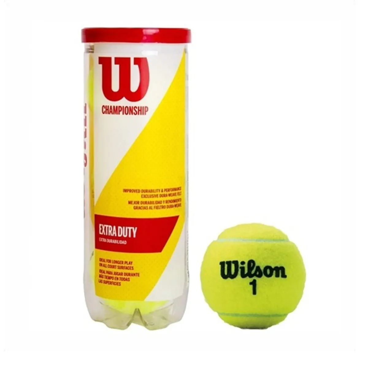 WILSON - Tarro de Pelotas de Tenis Wilson Championship X3