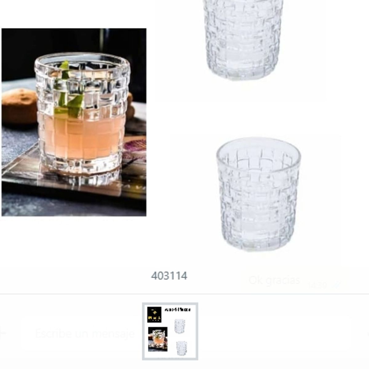 GENERICO - Vaso Vidrio Para Bebidas 6 Piezas