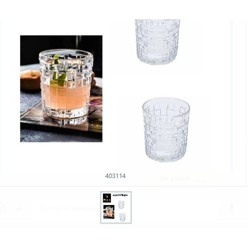 GENERICO - Vaso Vidrio Para Bebidas 6 Piezas