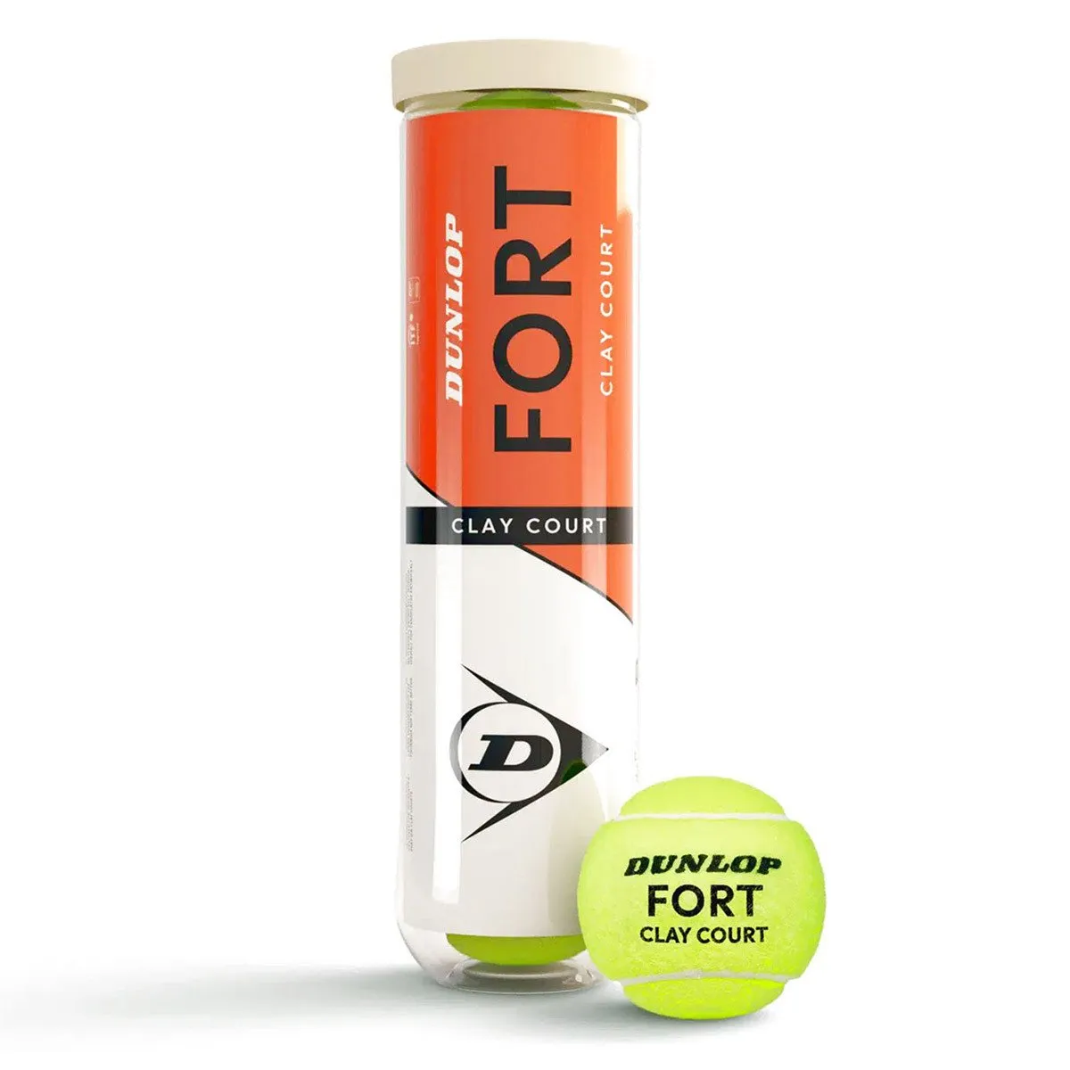 DUNLOP - Tarro de Pelotas de Tenis Dunlop Fort Clay Court X4
