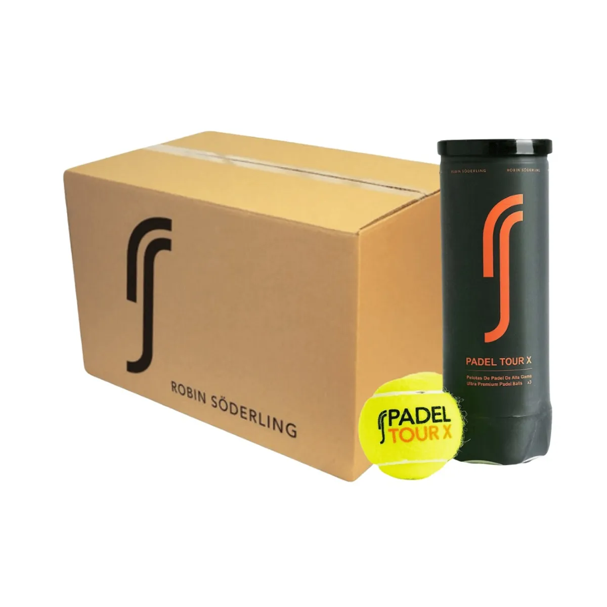 GENERICO - Caja de Pelotas Robin Soderling Padel Tour X - 24 Tarros