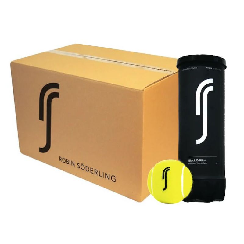GENERICO - Caja de Pelotas Tenis Robin Soderling Black X3 - 24 Tarros