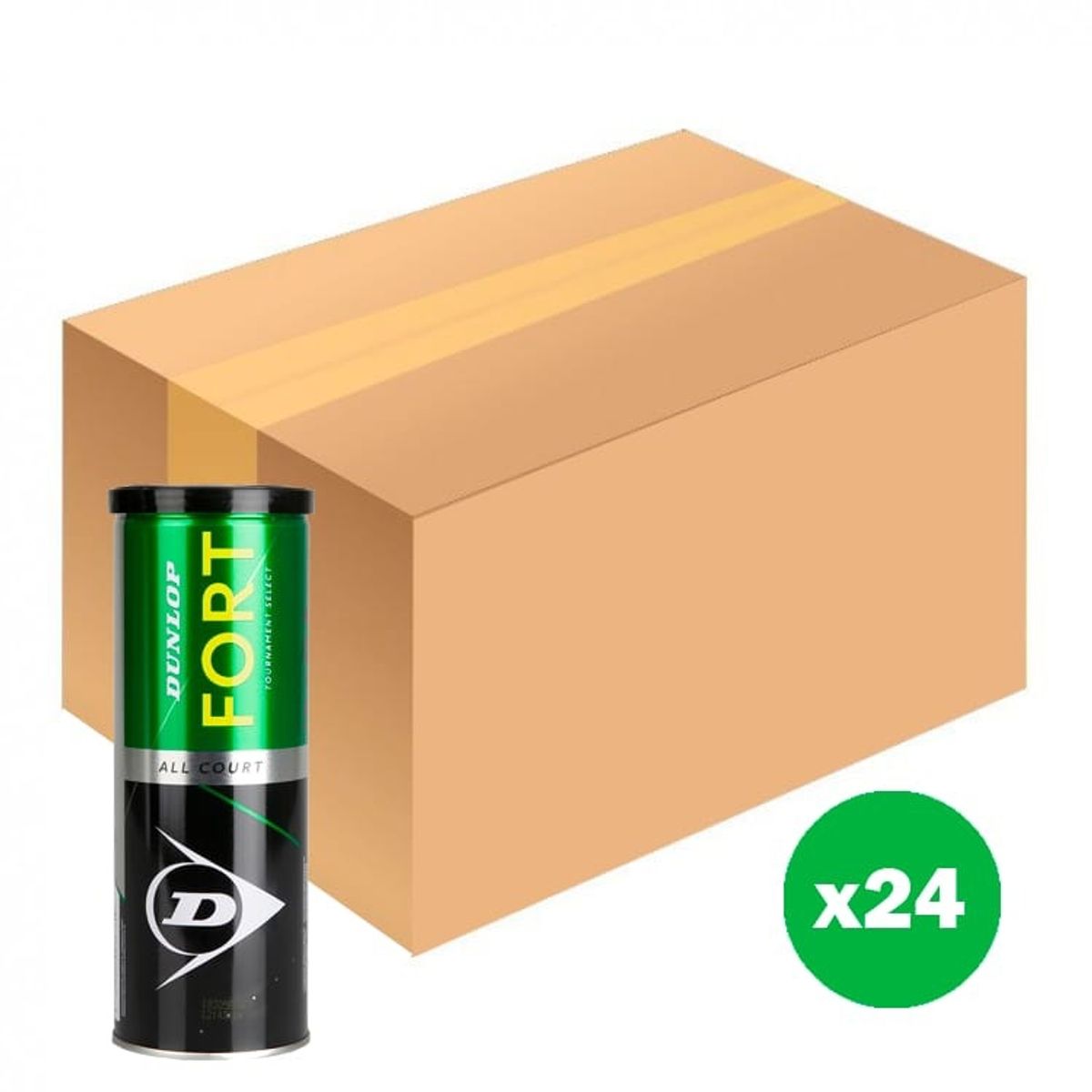 DUNLOP - Caja de Pelotas Tenis Dunlop Fort All Court X3 - 24 Tarros