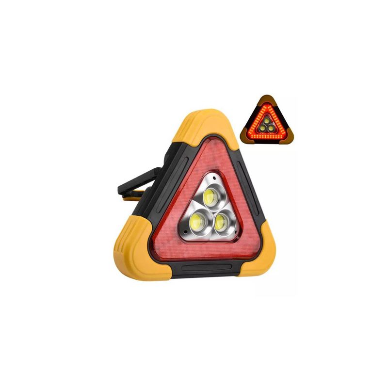 GENERICO - Triangulo Seguridad Led Solar Luces Emergencia Led Auto