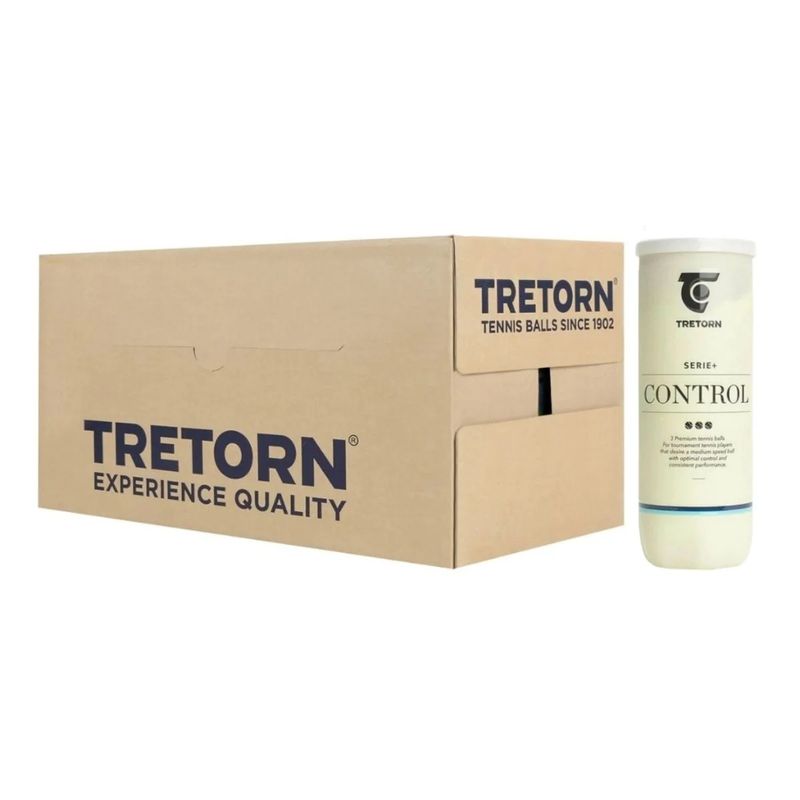 GENERICO - Caja de Pelotas Tenis Tretorn Serie+ Control X3 - 24 Tarros