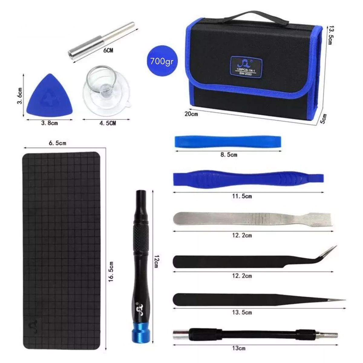 GENERICO - Kit 128 Herramientas Destornillador Reparar Celular Notebook