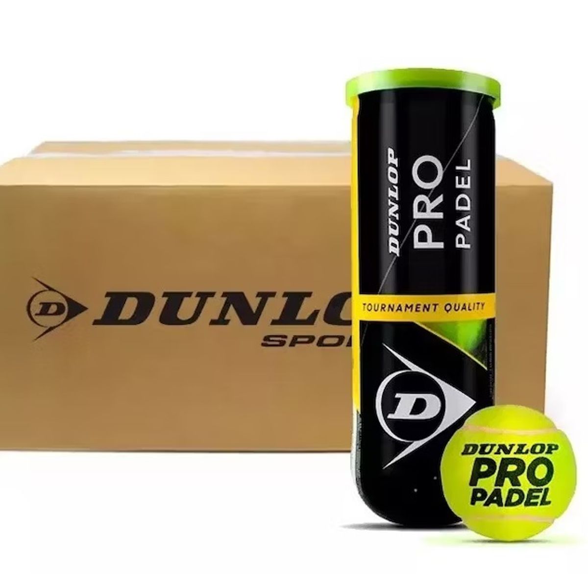 DUNLOP - Caja de Pelotas Dunlop Padel Pro X3 - 24 Tarros