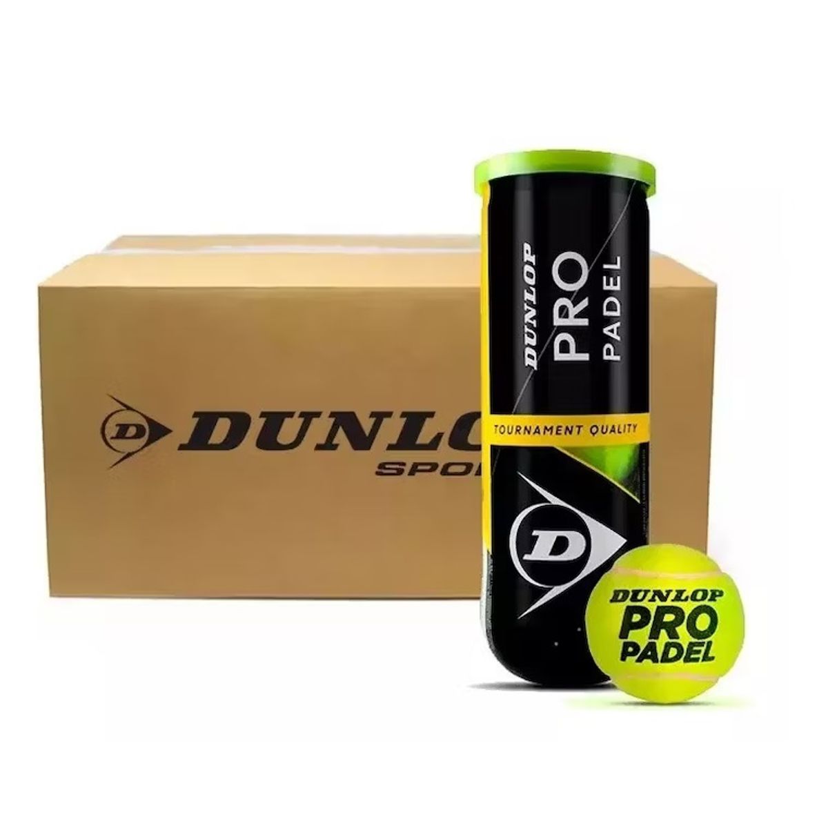 DUNLOP - Caja de Pelotas Dunlop Padel Pro X3 - 24 Tarros
