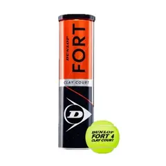 DUNLOP - 6 Tarros de Pelotas de Tenis Fort Clay X4