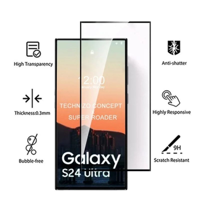 GENERICO - Lámina Completa Vidrio Templado Para Samsung S24 Ultra