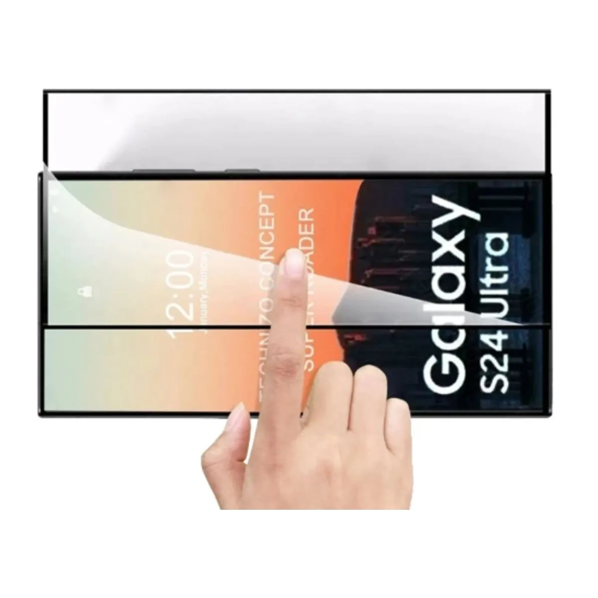 GENERICO - Lámina Completa Vidrio Templado Para Samsung S24 Ultra