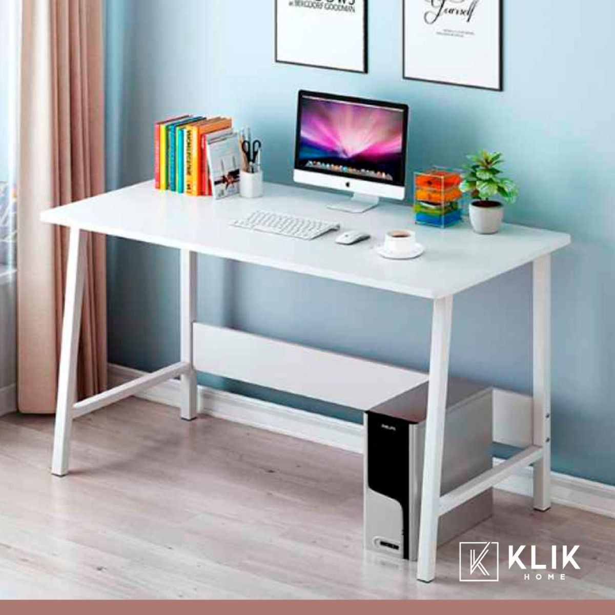 KLIK - Escritorio Home Office Blanco Simply