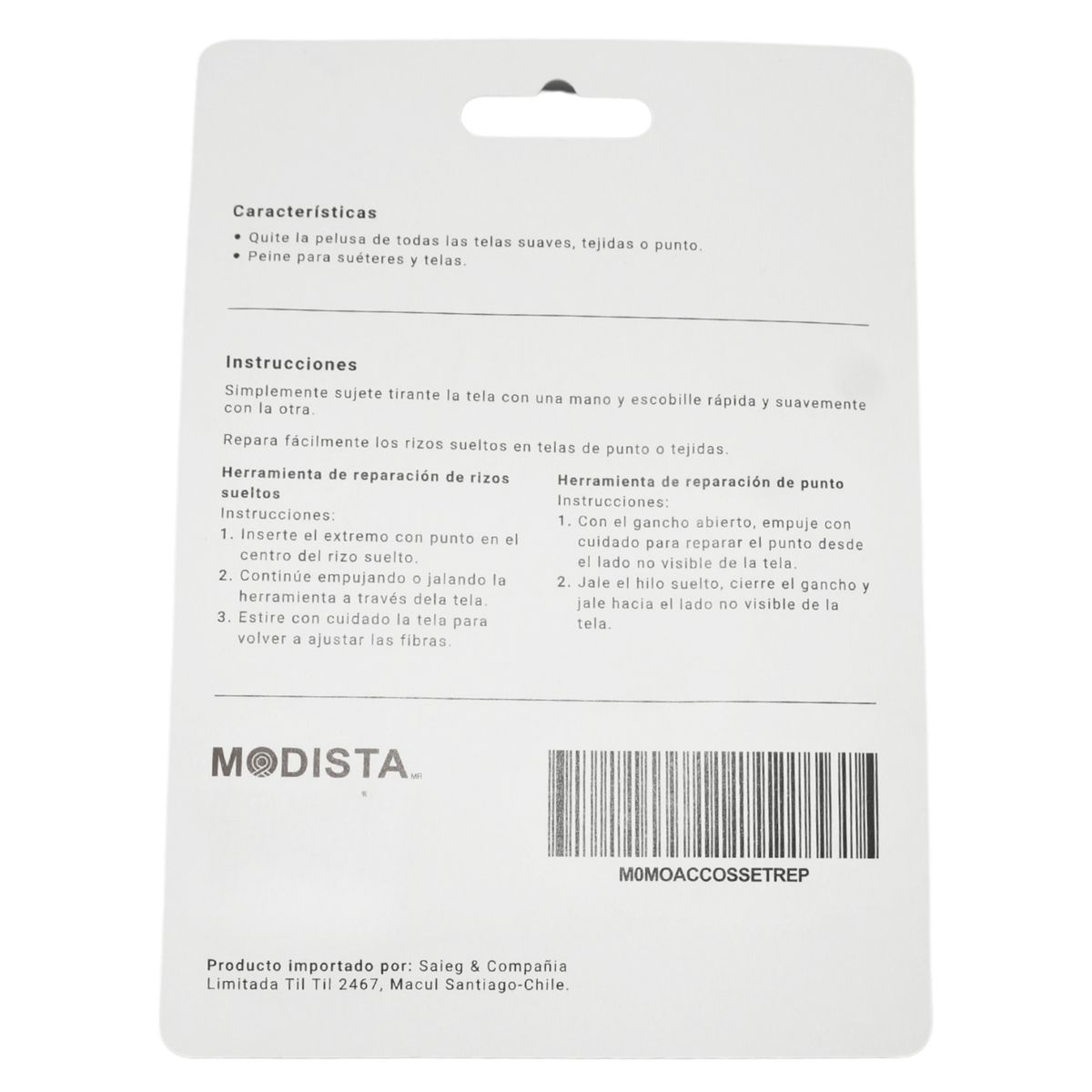MODISTA - Reparador Ropa Modista® reparador de rizos, puntos y pelusas
