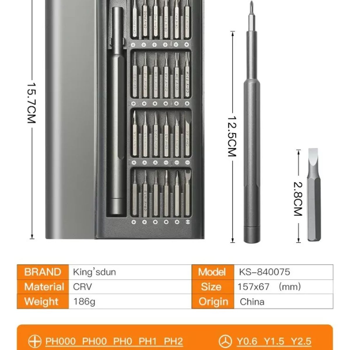 GENERICO - Kit 24 En 1 Atornillador Precision Profesional Imantado Cr-v