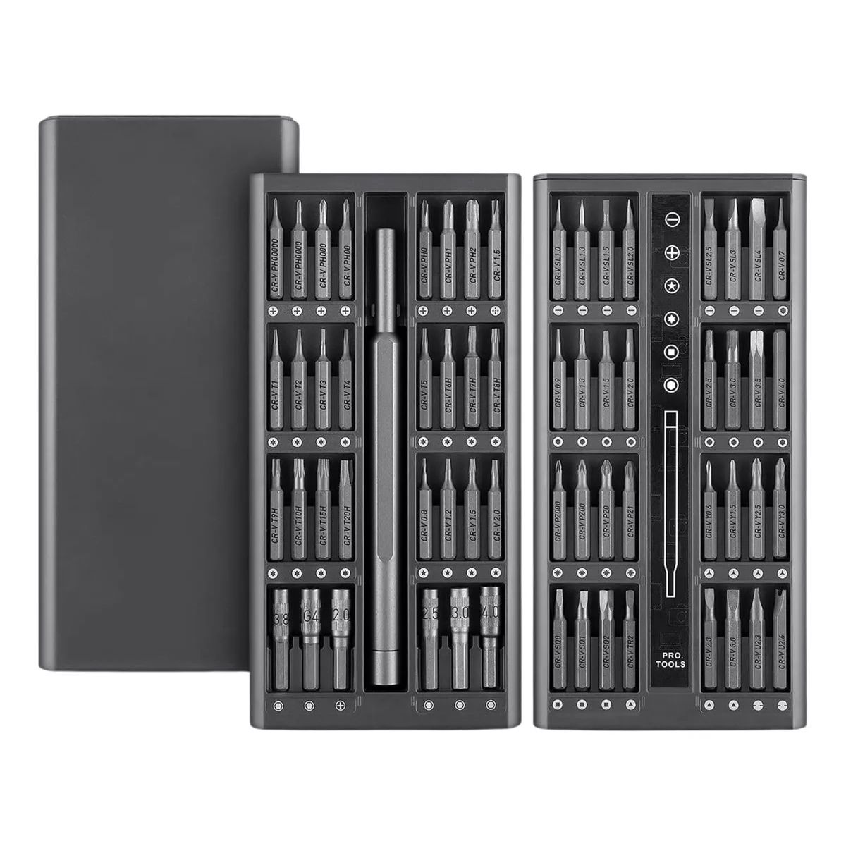GENERICO - Kit Destornillador Precision Set 63 Piezas Profesional Cr-v