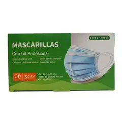 GENERICO - Mascarillas desechables 3 Pliegues 50 u. Colores