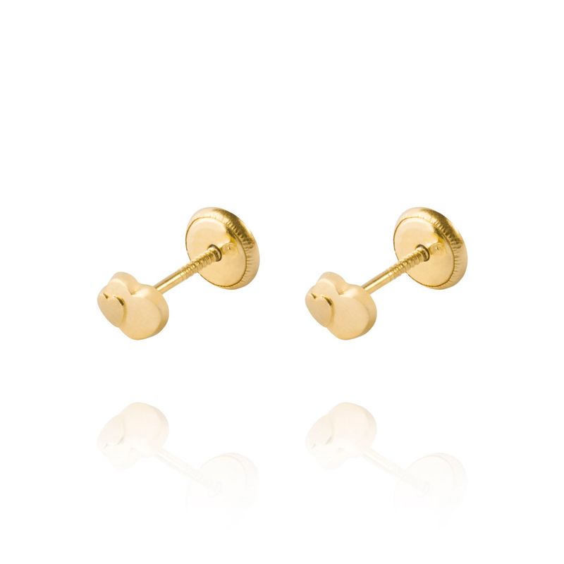 JB JOYAS BARON - Aros de Oro 9kt Corazon Doble