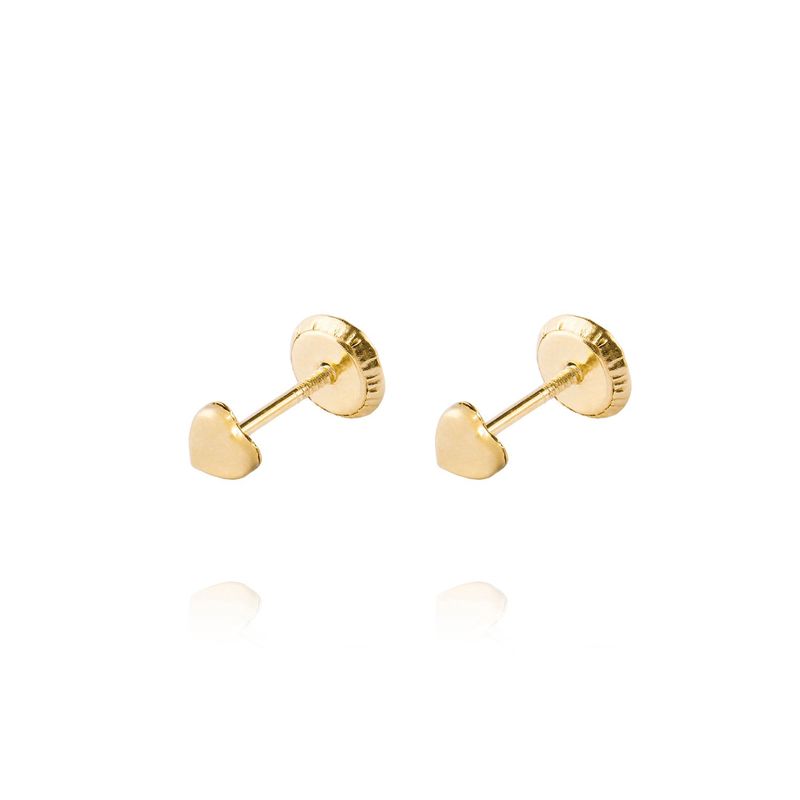 JB JOYAS BARON - Aros de Oro 9kt Corazon Pequeño