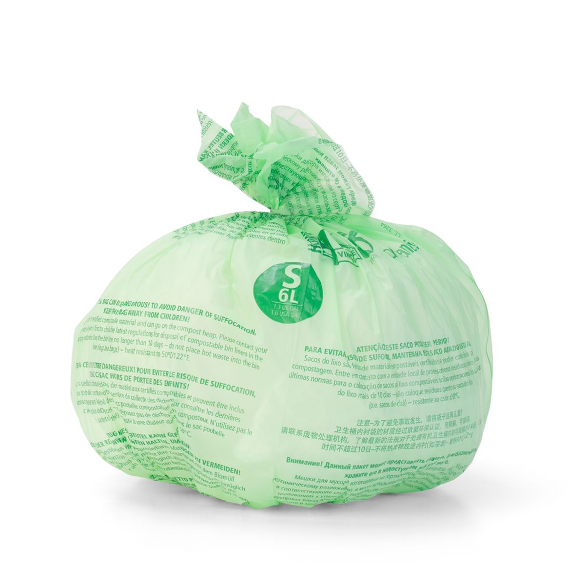 BRABANTIA - Bolsas de basura Biodegradables S 6 Lt - Verde