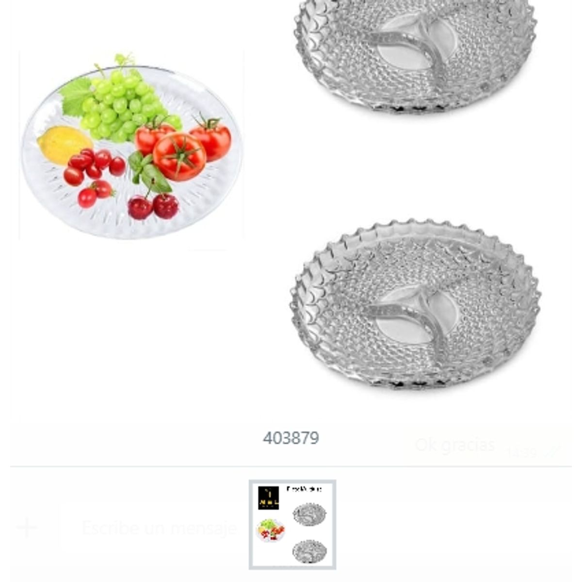 GENERICO - Plato Multiuso Para Cocina Frutas Alimentos