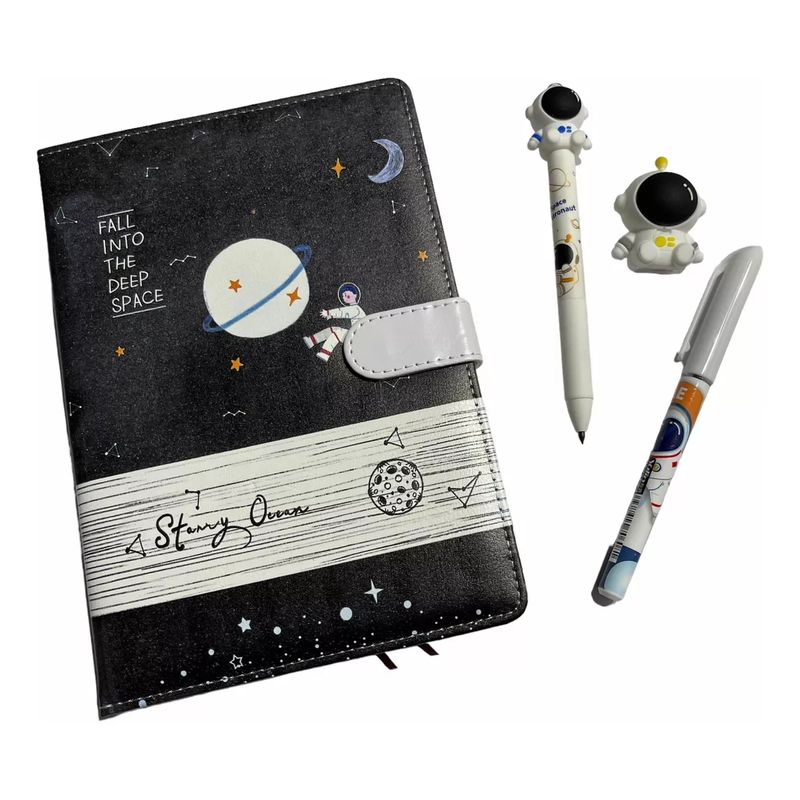 GENERICO - Pack Libreta Universo Lápiz Mina Lápiz Tinta Sacapuntas