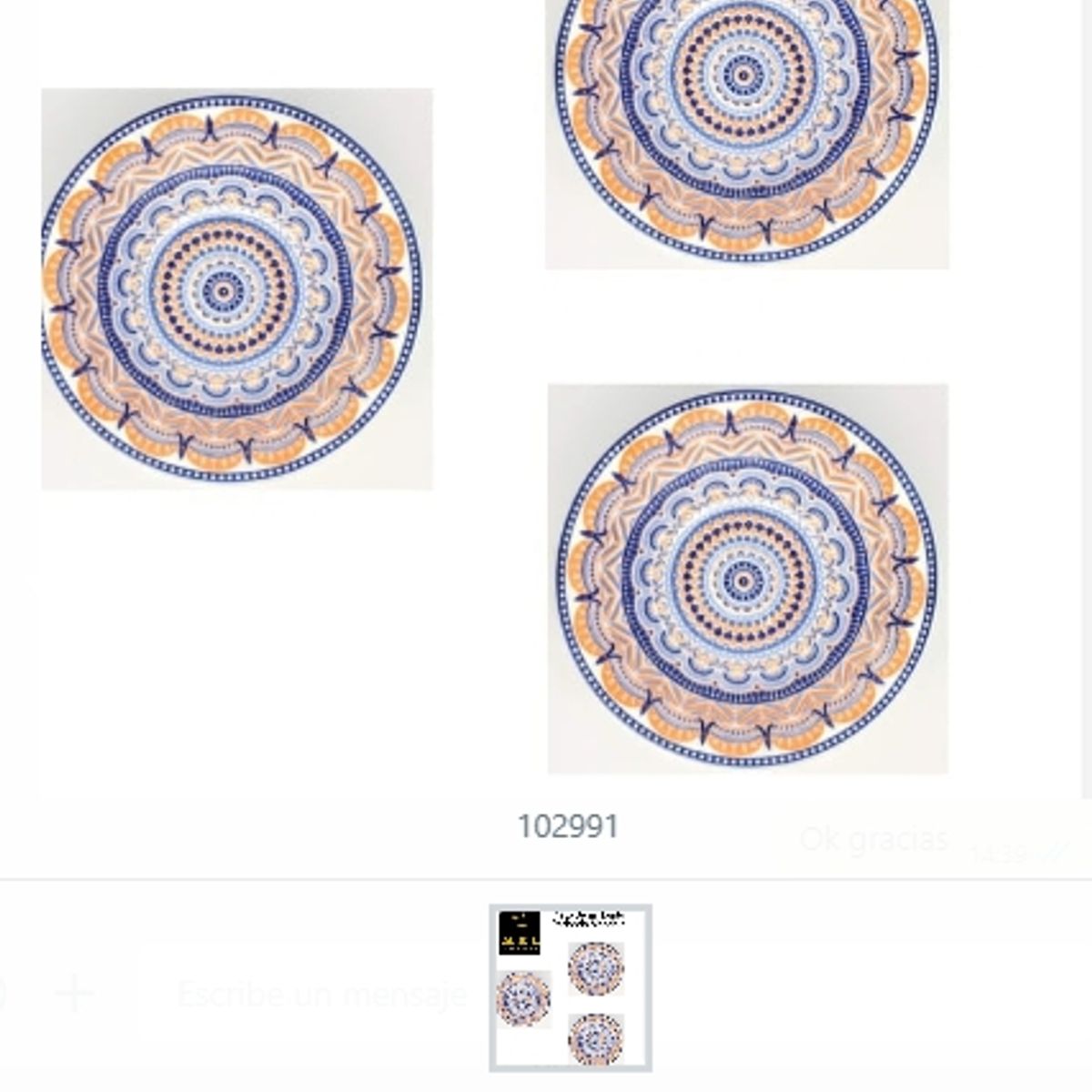 GENERICO - Plato Semi Hondo Redondo Mandala